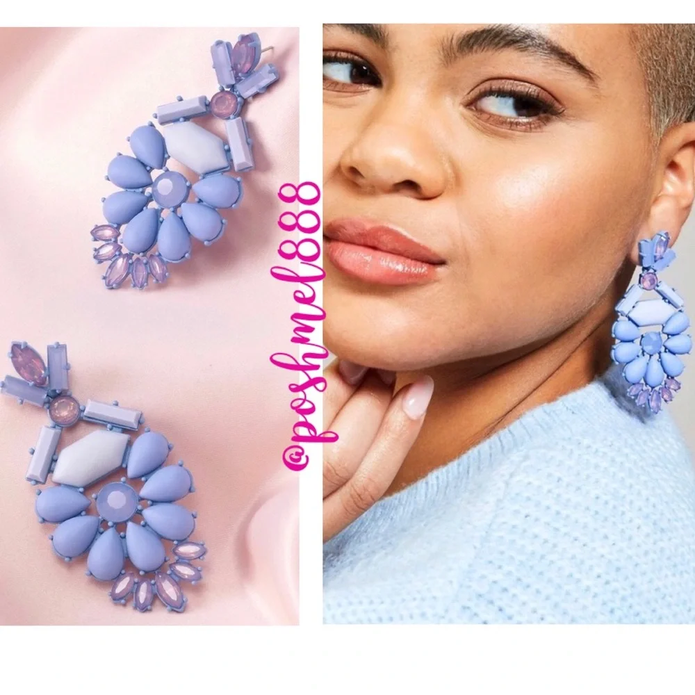 Stella & Dot | Heck Yes!🦄🧞‍♀️Lavender Statement Earrings - Picture 2 of 11